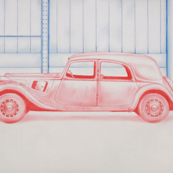 Dessin intitulée "Traction" par Jean-Charles Hecquet, Œuvre d'art originale, Crayon