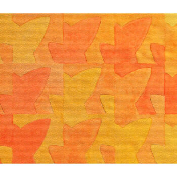 Painting titled "Motif Papillon" by Jean-Charles Hecquet, Original Artwork, Watercolor