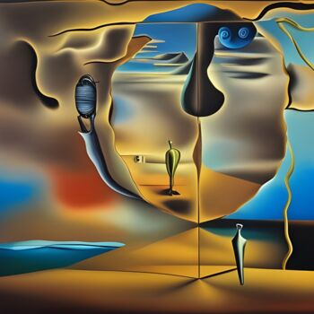 Digital Arts titled "Fragmented World #4" by Danyel Carinzia, Original Artwork, Digital Painting