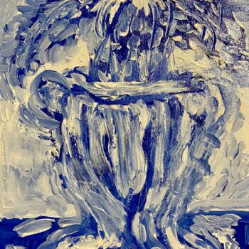 Painting titled "Coppa della natività" by Mario Pratesi, Original Artwork, Oil
