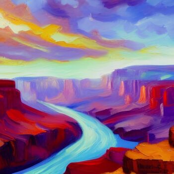 数字艺术 标题为“Grand canyon 000001…” 由Michael C Bertsch, 原创艺术品, 2D数字工作