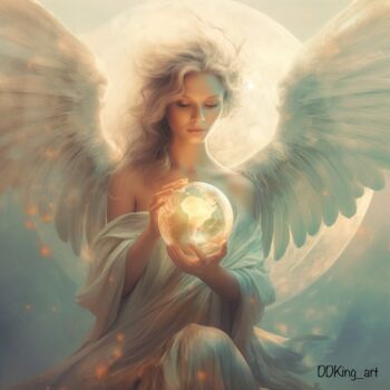 제목이 "Angel send from up…"인 디지털 아트 Ddking로, 원작, 디지털 인쇄