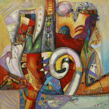 Peinture intitulée "Paradoxical motive…" par Allamyrat Muhammedov, Œuvre d'art originale, Acrylique