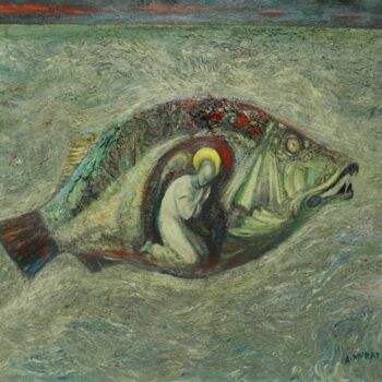 Pittura intitolato "Repentance of Proph…" da Allamyrat Muhammedov, Opera d'arte originale, Olio