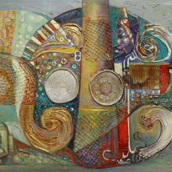 Peinture intitulée "The white horse of…" par Allamyrat Muhammedov, Œuvre d'art originale, Huile