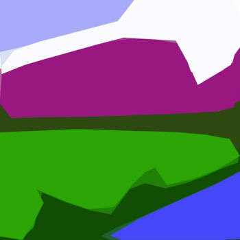 Digitale Kunst mit dem Titel "Heimat 2" von Jürg Strässle, Original-Kunstwerk, 2D digitale Arbeit