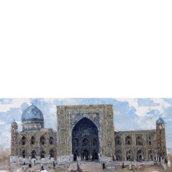 Pittura intitolato "Tryptich "Registan…" da Azat Myradov, Opera d'arte originale, Olio