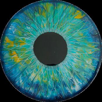 Painting titled "iris 08" by Sabine.Zao, Original Artwork, Acrylic Mounted on Wood Stretcher frame