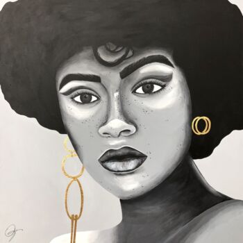 Pintura titulada "Gaze of Grace: Spec…" por Olga Tiho, Obra de arte original, Acrílico Montado en Bastidor de camilla de mad…
