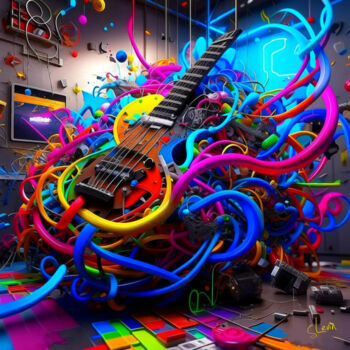 数字艺术 标题为“chaos and creativity” 由Si Levin, 原创艺术品, AI生成的图像 安装在artwork_cat.上