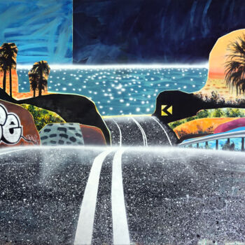 Painting titled "Sea lights" by Rudi Cotroneo, Original Artwork, Oil
