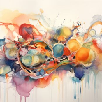 Peinture intitulée "Untitled 5.2461 No.…" par Satori No Michi, Œuvre d'art originale, Aquarelle