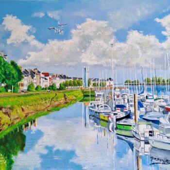 Schilderij getiteld "ST VALERY/SOMME Le…" door Alain Dervillez, Origineel Kunstwerk, Olie