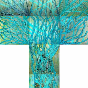 제목이 "Iridescent Blue Tre…"인 미술작품 Nathalia Chipilova로, 원작, 아크릴