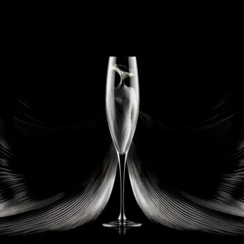 Arts numériques intitulée "Champagne!" par Alena Ps, Œuvre d'art originale, Collage numérique
