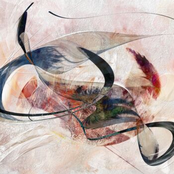 「Siblings」というタイトルの絵画 Raphael S.によって, オリジナルのアートワーク, デジタルプリント アルミニウムにマウント