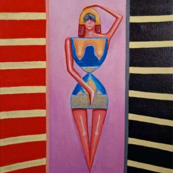 Peinture intitulée "Time 3D effect" par Krisline, Œuvre d'art originale, Huile
