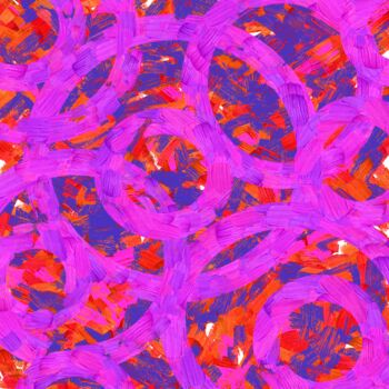 Digitale Kunst mit dem Titel "Purple Circles - Pr…" von Vafa Majidli, Original-Kunstwerk, Digitale Malerei