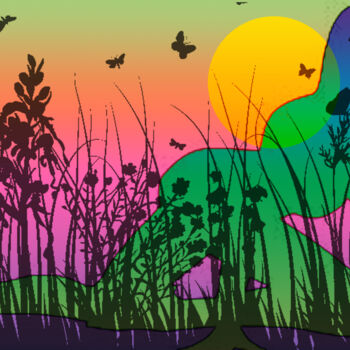Arts numériques intitulée "Wild Cat" par Panna Jain, Œuvre d'art originale, Travail numérique 2D