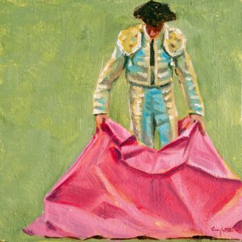 Peinture intitulée "ACOMODANDO EL CAPOTE" par Eduardo Carpintero García, Œuvre d'art originale, Huile