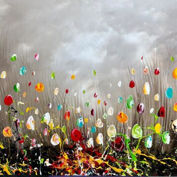 Pintura titulada "Flowers ..," por Gena Genadyj, Obra de arte original, Acrílico