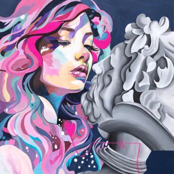 Schilderij getiteld "heartbeat (new vers…" door Olga Zaitseva, Origineel Kunstwerk, Acryl