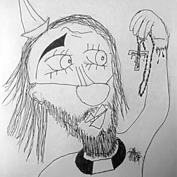 Dessin intitulée "Te gusta mi Alzacue…" par Fernando Rubio, Œuvre d'art originale, Encre