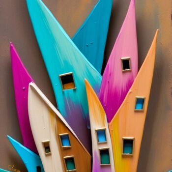 Digital Arts titled "constructs of silen…" by Si Levin, Original Artwork, AI generated image Mounted on artwork_cat.