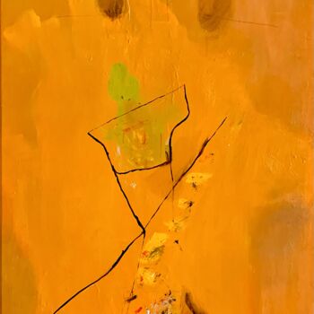 Schilderij getiteld "Above all" door Tina Shenk, Origineel Kunstwerk, Olie Gemonteerd op Frame voor houten brancard