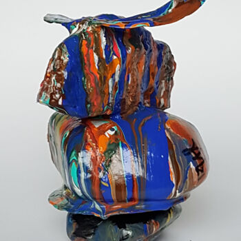 Sculpture intitulée "Pensée idiote no 2" par Michel Boisvert (JAM), Œuvre d'art originale, Pierre