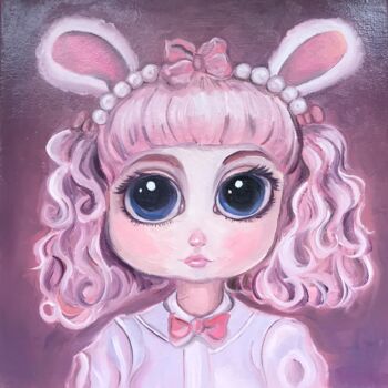 Pintura titulada "Bunny girl" por Olga Volna, Obra de arte original, Oleo