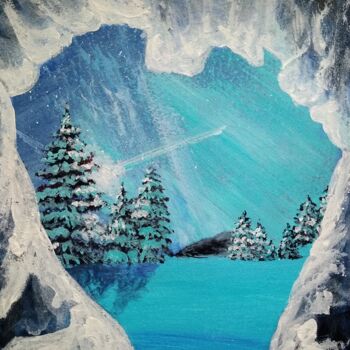 Peinture intitulée "Морозное утро" par Art-Teodora, Œuvre d'art originale, Acrylique
