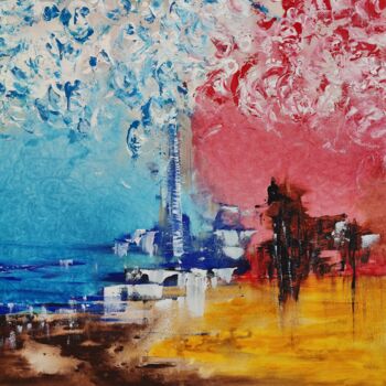 Pintura intitulada "Clash of worlds" por Atignas Art, Obras de arte originais, Guache