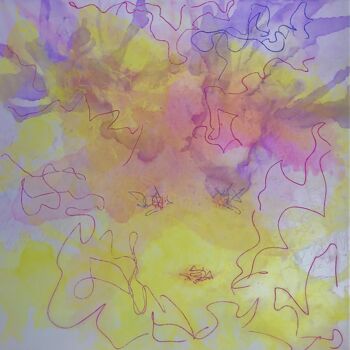 Painting titled "September" by Liubov Kondratovich, Original Artwork, Acrylic Mounted on Wood Stretcher frame