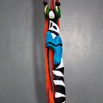 Scultura intitolato "BJARNE" da Andrea Halm, Opera d'arte originale, Legno