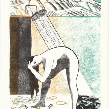印花与版画 标题为“Bathers: Up - color…” 由Margarita Suliaeva, 原创艺术品, 光刻技术