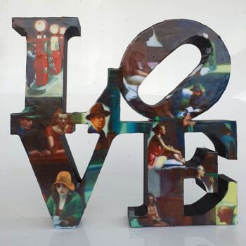 Sculpture intitulée "PyB Love Hopper 202…" par Pyb, Œuvre d'art originale, Résine