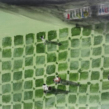 Painting titled "My view on 26th flo…" by Zhengyuan Gao (Cooper), Original Artwork, Acrylic
