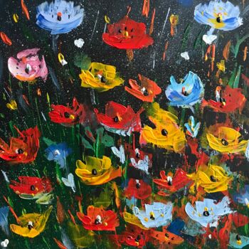 Peinture intitulée "Blast" par Mdamepomme, Œuvre d'art originale, Acrylique Monté sur Châssis en bois
