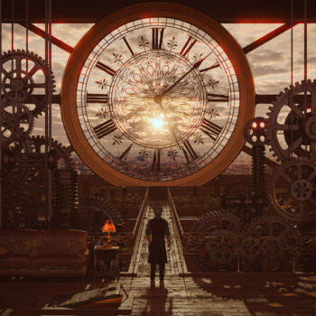 Digitale Kunst getiteld "The Watchmaker" door Onur Berk Ömeroğlu, Origineel Kunstwerk, 3D-modellering