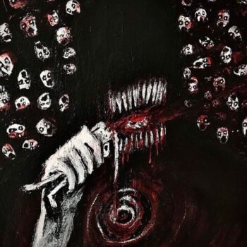 Schilderij getiteld "Eater" door Vaxo Lang, Origineel Kunstwerk, Acryl