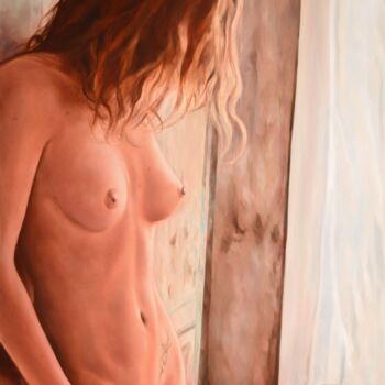 Painting titled "After that..." by Istvan Cene Gal, Original Artwork, Oil Mounted on Wood Stretcher frame