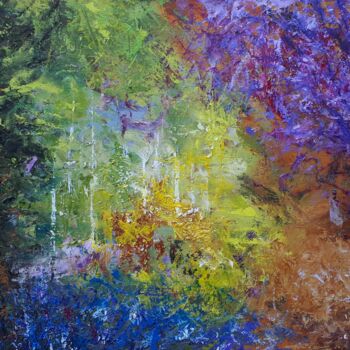 Peinture intitulée "Land Art" par Frédéric Letrun, Œuvre d'art originale, Huile Monté sur Carton