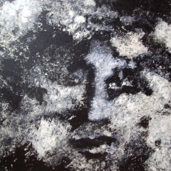 Peinture intitulée "Black White Broken" par Gina Lafont, Œuvre d'art originale, Huile