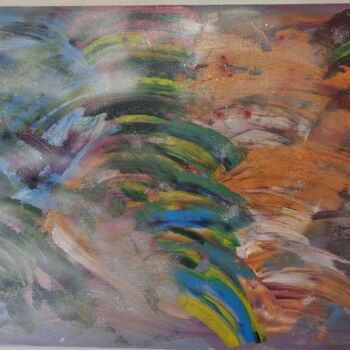 Painting titled "Nuvem de platina" by Marcos Z N, Original Artwork, Acrylic