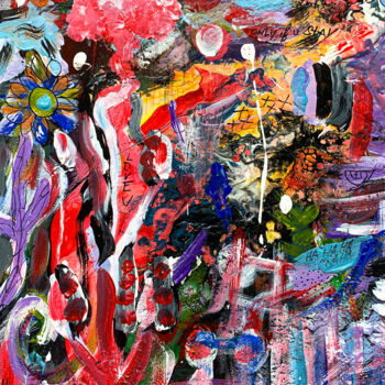 Pintura titulada "explosion of colors" por Maksim Rizniak, Obra de arte original, Acrílico