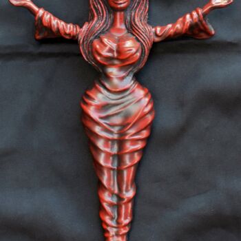 제목이 "Cinnabar Shesus"인 조형물 Teresa Castaneda로, 원작, 회 반죽