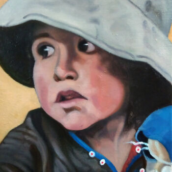 Painting titled "Road to Machu Picch…" by Takuart, Original Artwork, Oil Mounted on Wood Stretcher frame