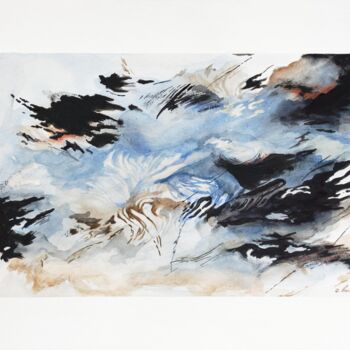 Schilderij getiteld "Murky waters 5" door Evgeniya Bova, Origineel Kunstwerk, Aquarel