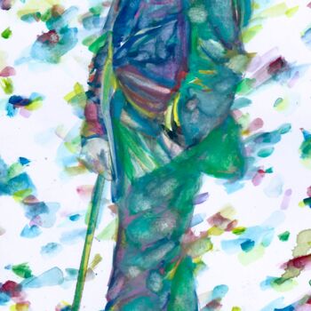 Peinture intitulée "JAMES JOYCE waterco…" par Lautir, Œuvre d'art originale, Aquarelle